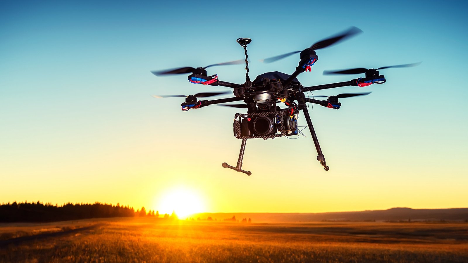 Professional drone with financial planning and insurance protection concept